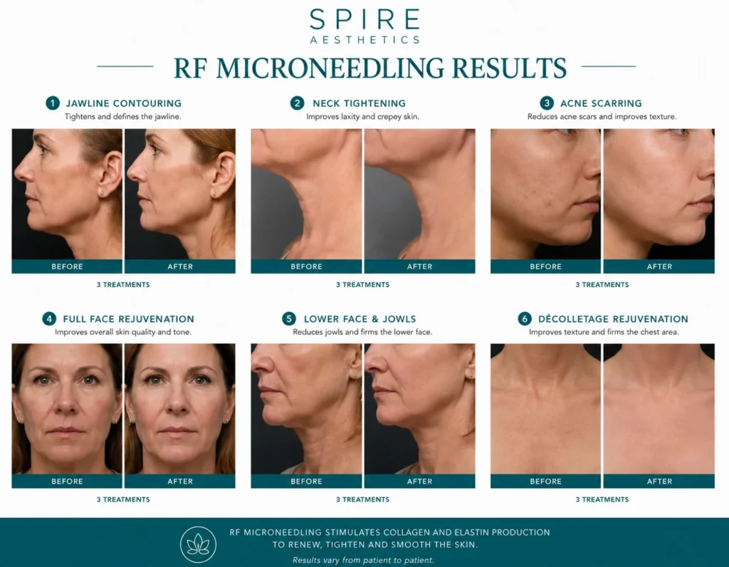 RF Microneedling Skin tightening Kent results