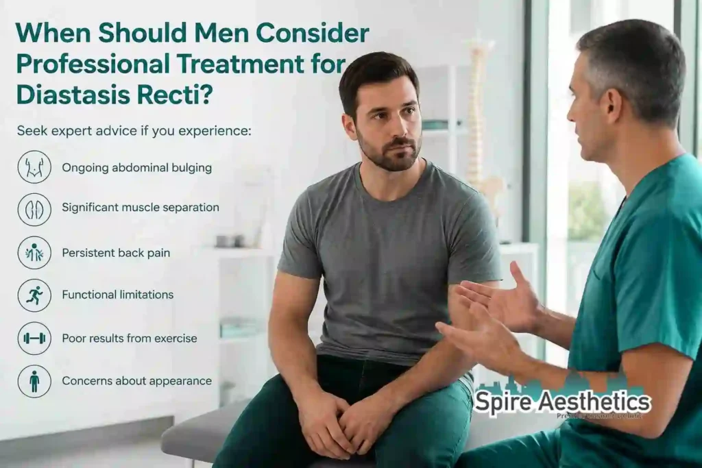 When Should Men Consider Professional Treatment for Diastasis Recti Kent?