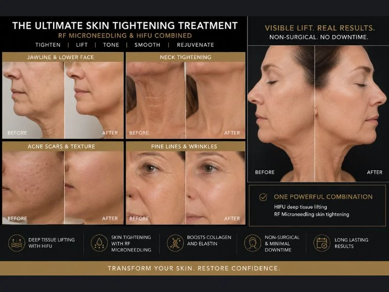 Results of combined treatment for the ultimate skin tightening treatment Kent